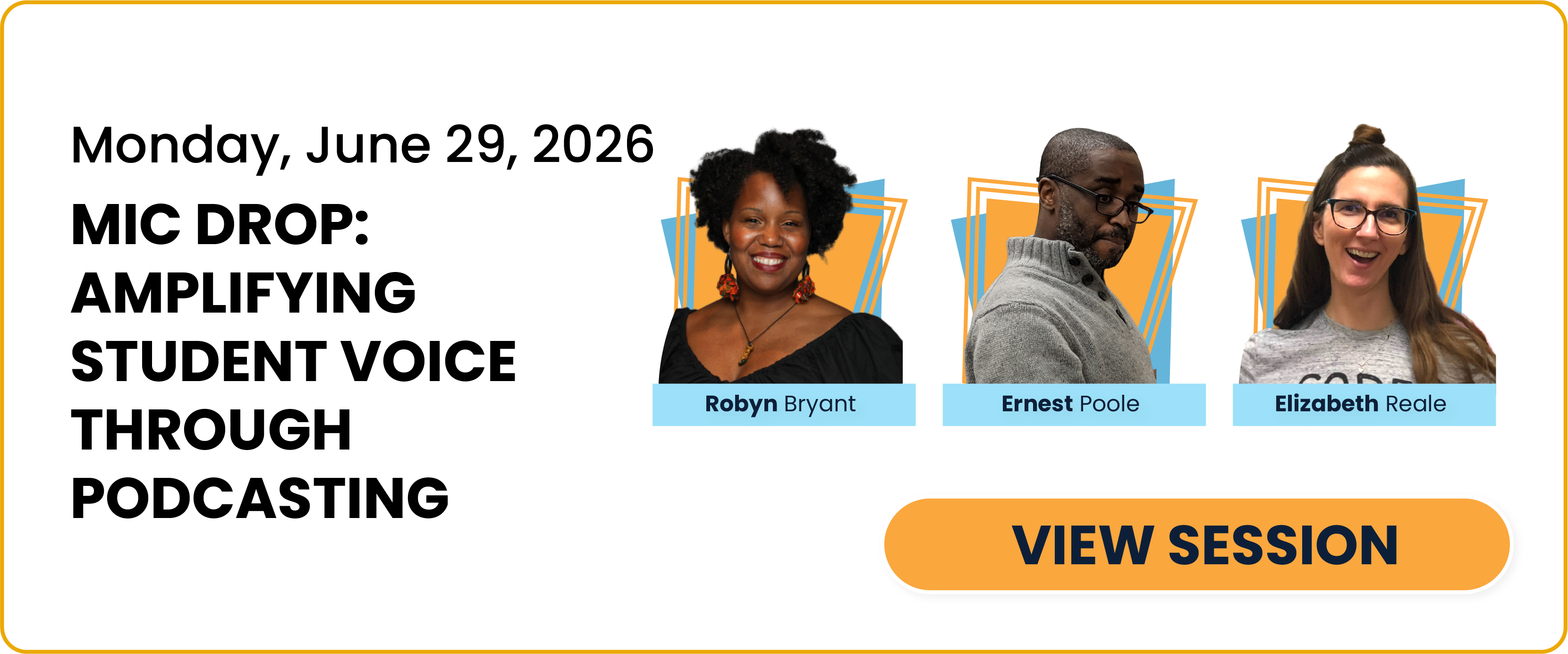 Mic Drop: Amplifying Student Voice through Podcasting session card and link