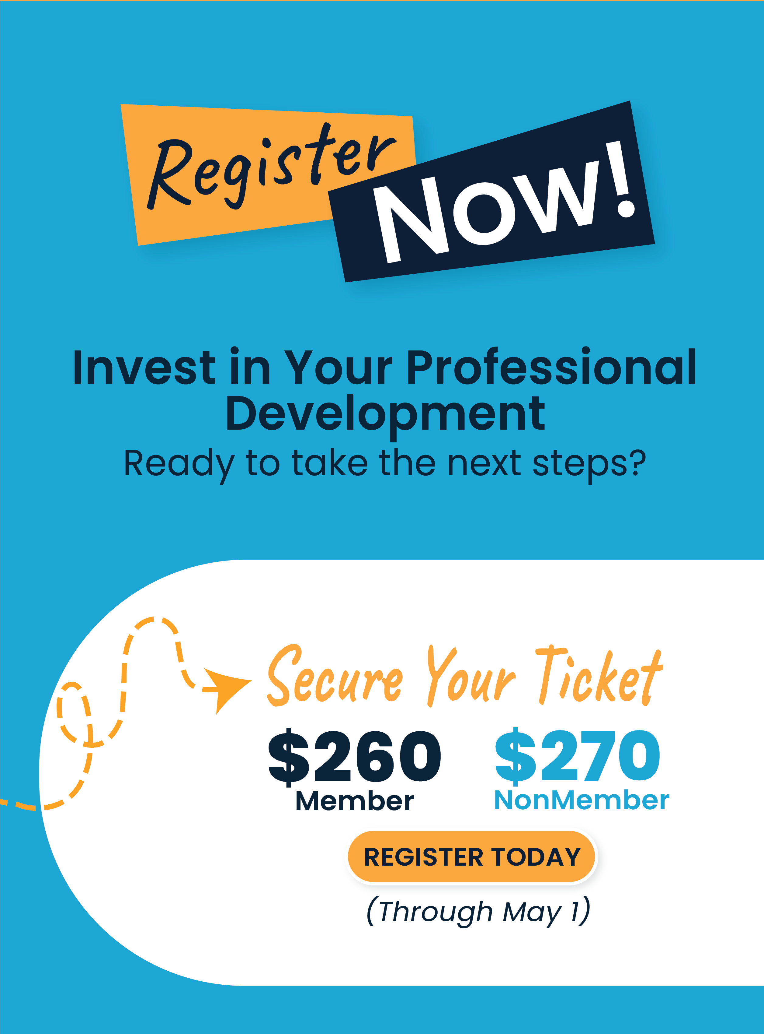 Secure your ticket call to action for mobile