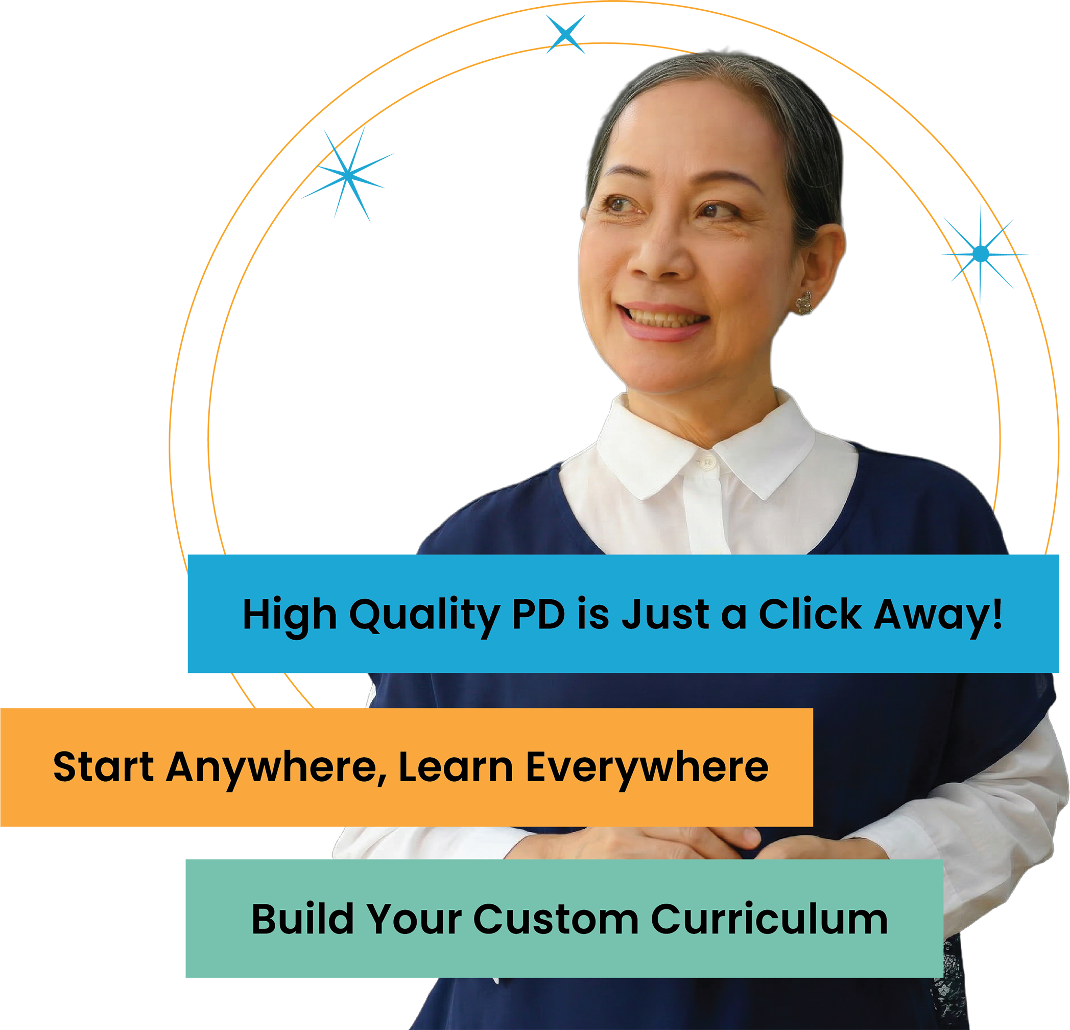 Educator participating in virtual conference on a computer