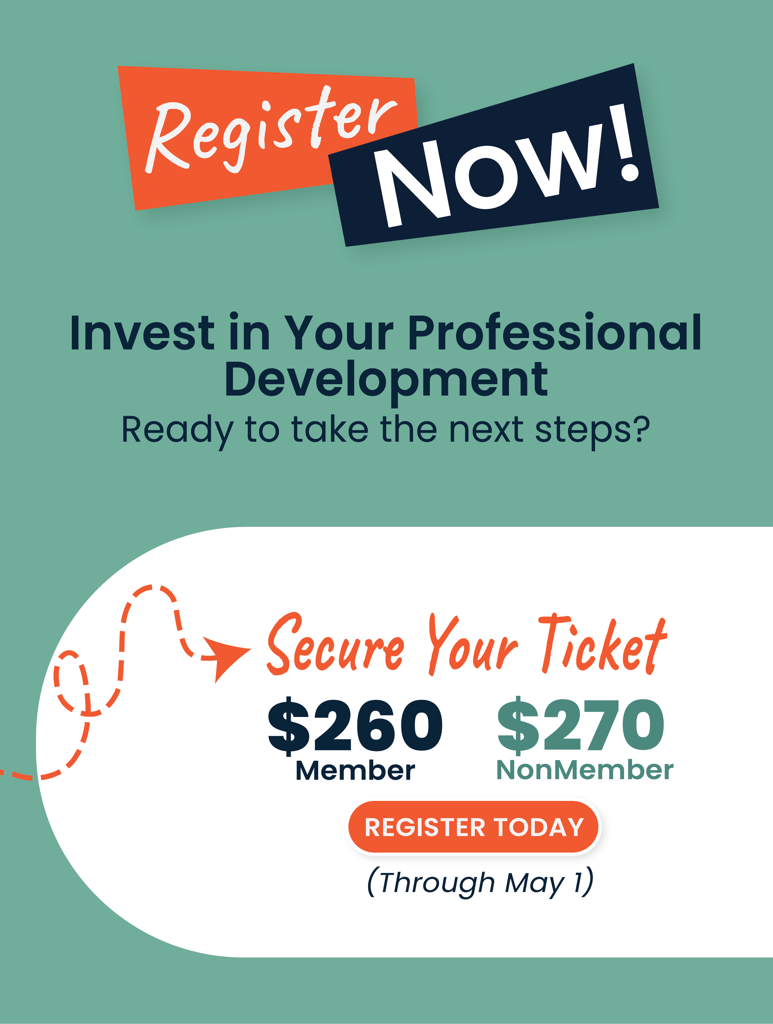 Secure your ticket call to action for mobile